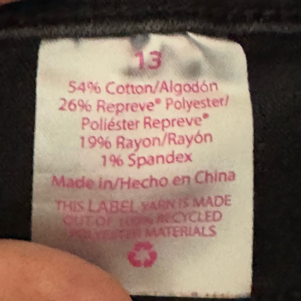 No Boundaries Black‎ Denim Jeans Size 13