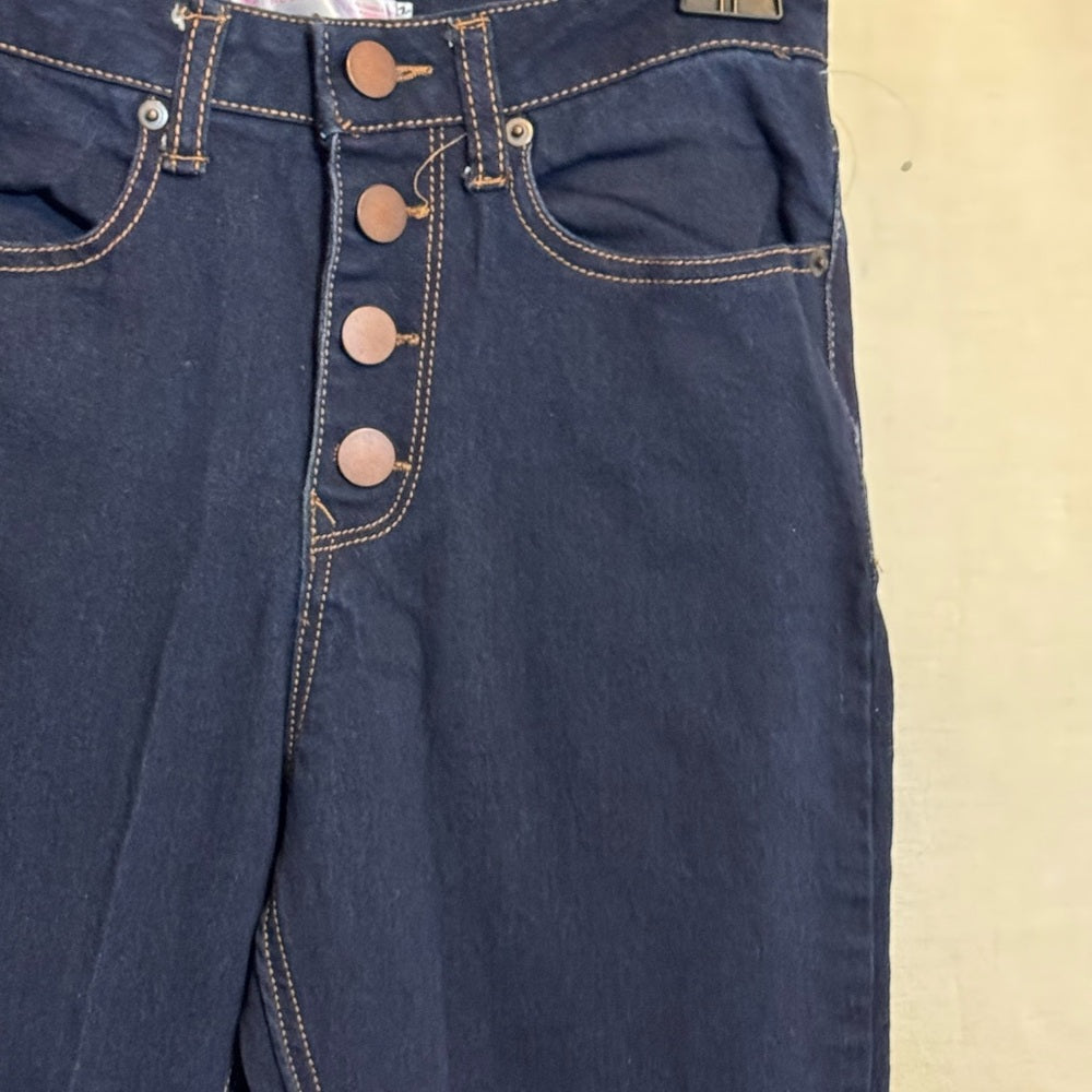 No Boundaries‎ NWOT Dark Wash Button Fly Denim Blue Jeans Size 9