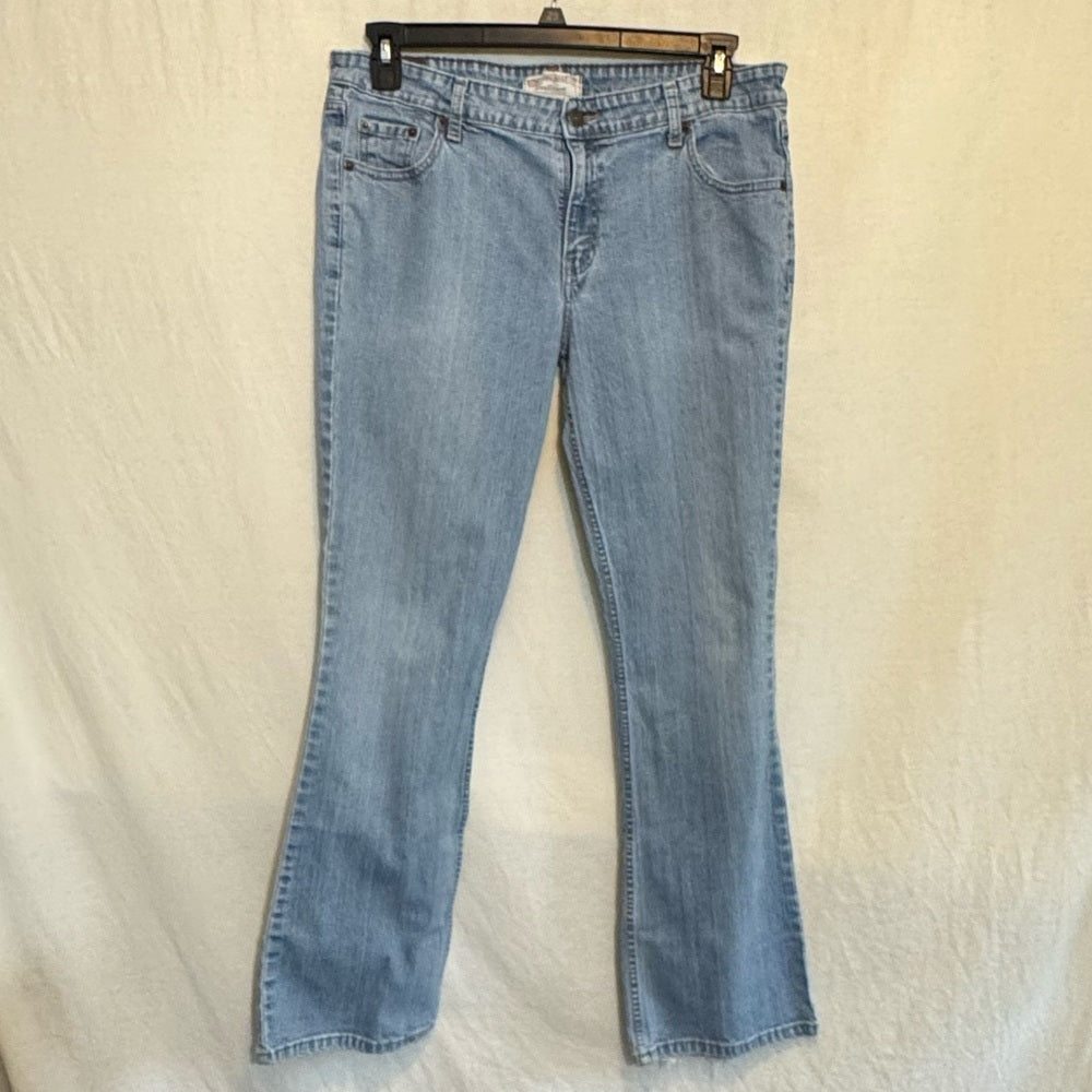 Levi Strauss Stretch Low Rise Boot Cut Denim Blue Jeans Size‎ 15
