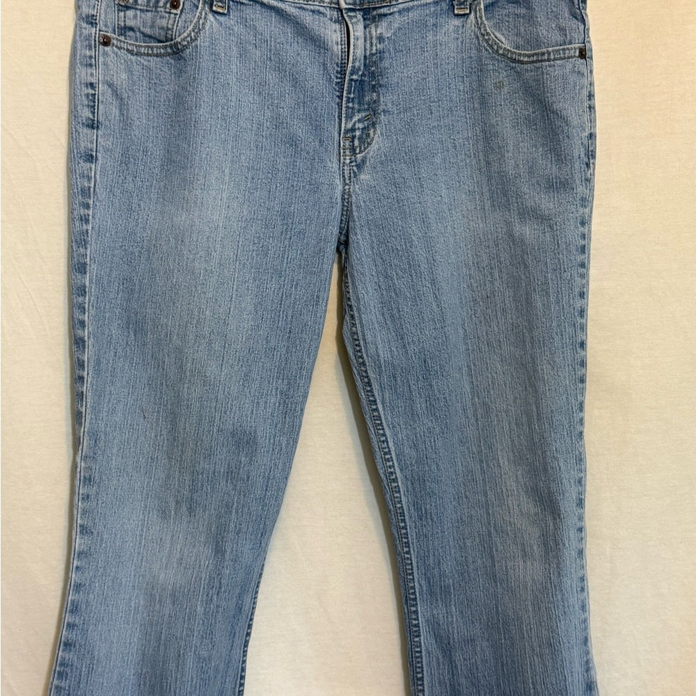 Levi Strauss Stretch Low Rise Boot Cut Denim Blue Jeans Size‎ 15