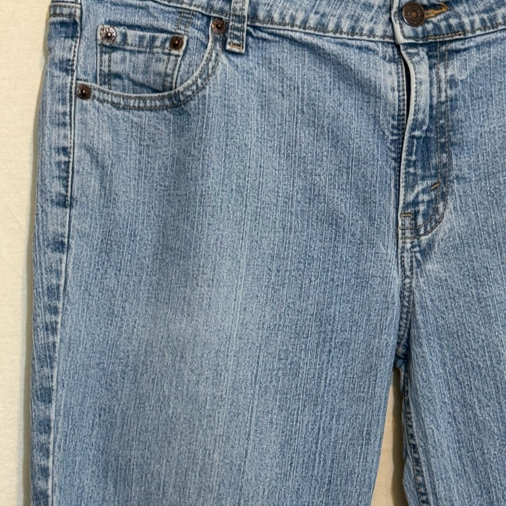 Levi Strauss Stretch Low Rise Boot Cut Denim Blue Jeans Size‎ 15
