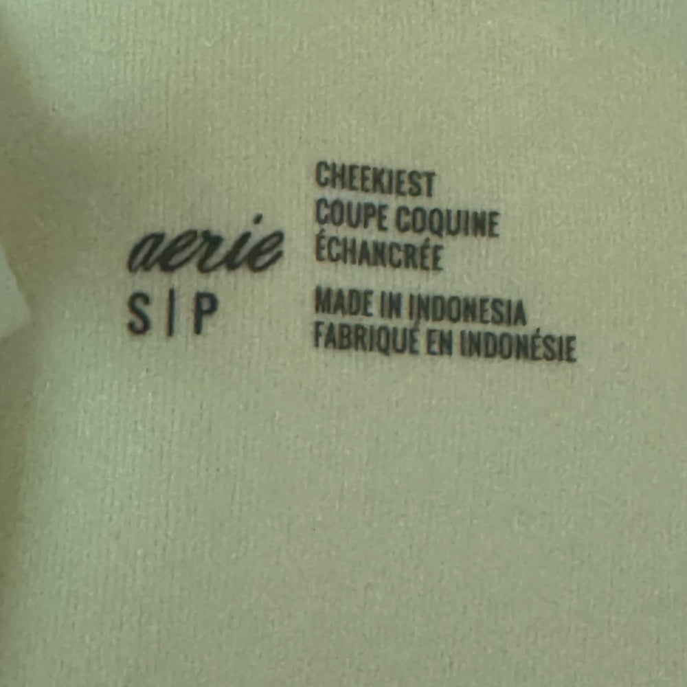 Aerie NWT Cheekiest White Summer Swim Bikini Bottoms Size S‎