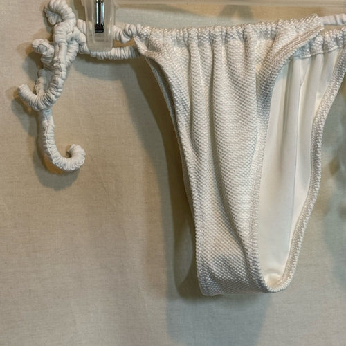 Aerie NWT Cheekiest Side Tie‎ White Summer Swim Bikini Bottoms Size S