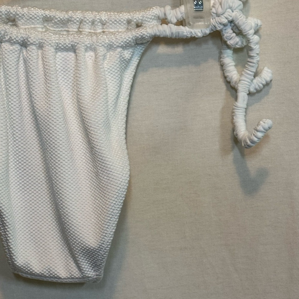 Aerie NWT Cheekiest Side Tie‎ White Summer Swim Bikini Bottoms Size S