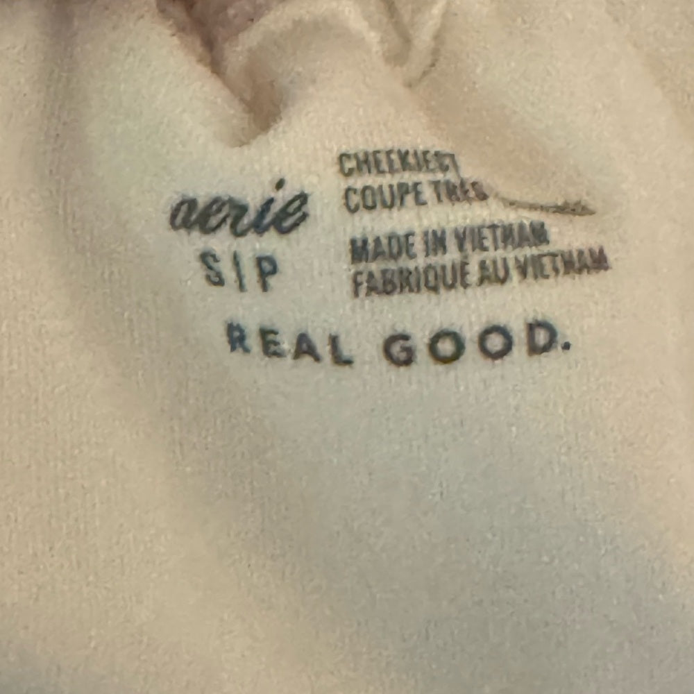 Aerie NWT Cheekiest Side Tie‎ White Summer Swim Bikini Bottoms Size S