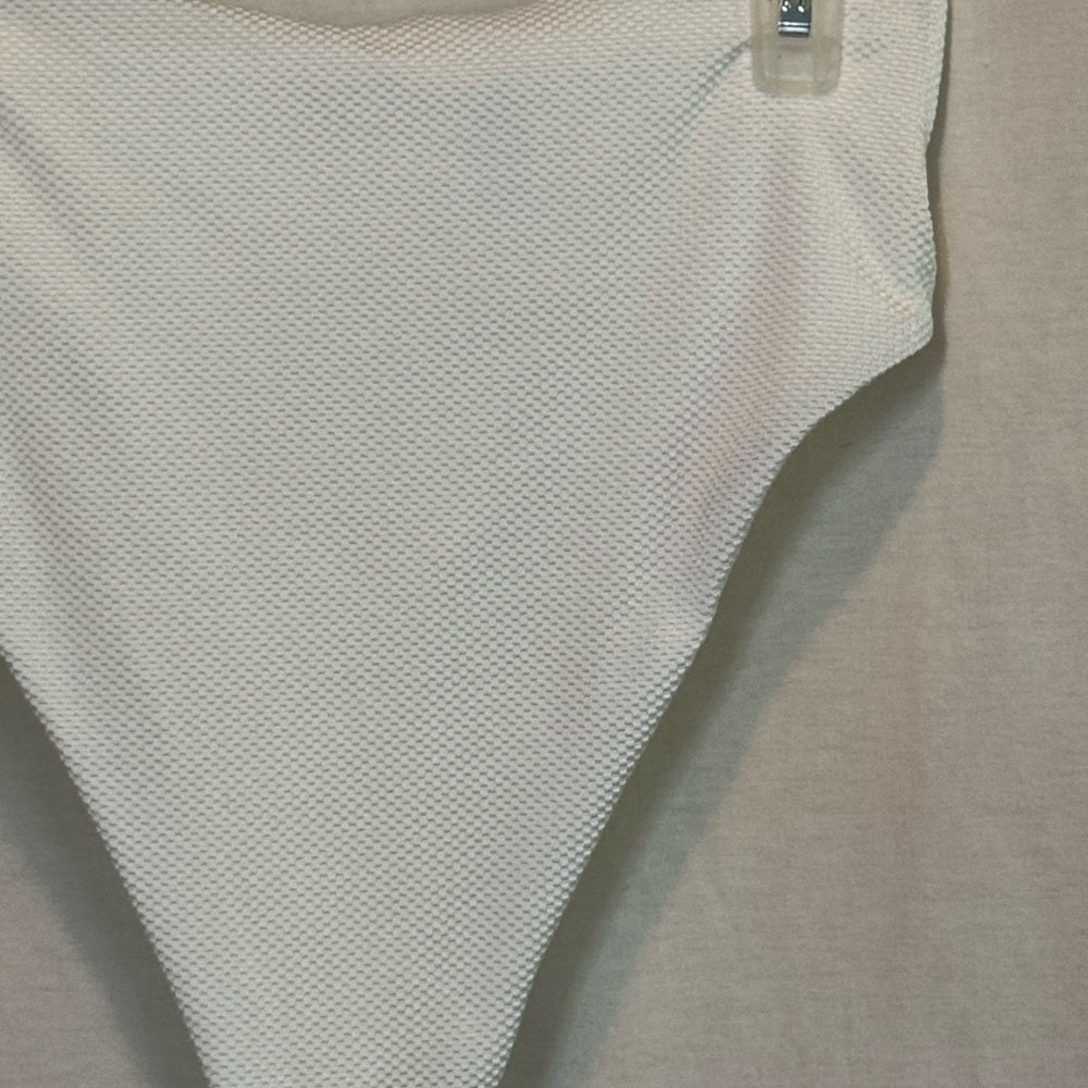 Aerie NWT High Cut Cheeky‎ White Summer Swim Bikini Bottoms Size S