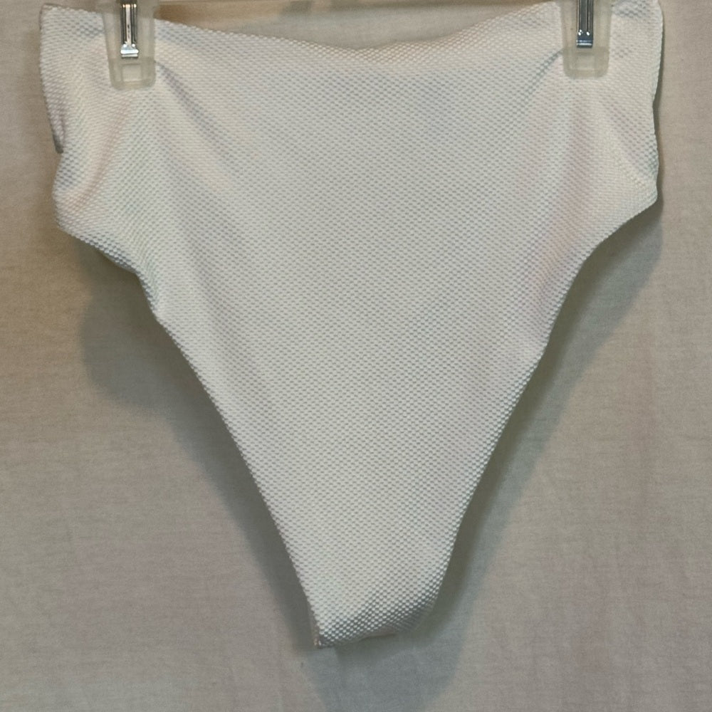Aerie NWT High Cut Cheeky‎ White Summer Swim Bikini Bottoms Size S
