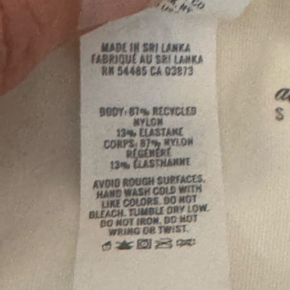 Aerie NWT High Cut Cheeky‎ White Summer Swim Bikini Bottoms Size S