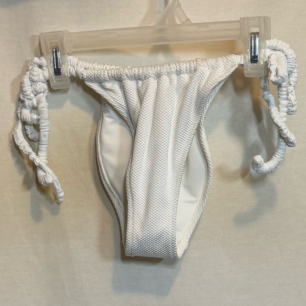 Aerie NWT Cheekiest Side Tie‎ White Summer Swim Bikini Bottoms Size S (Copy)