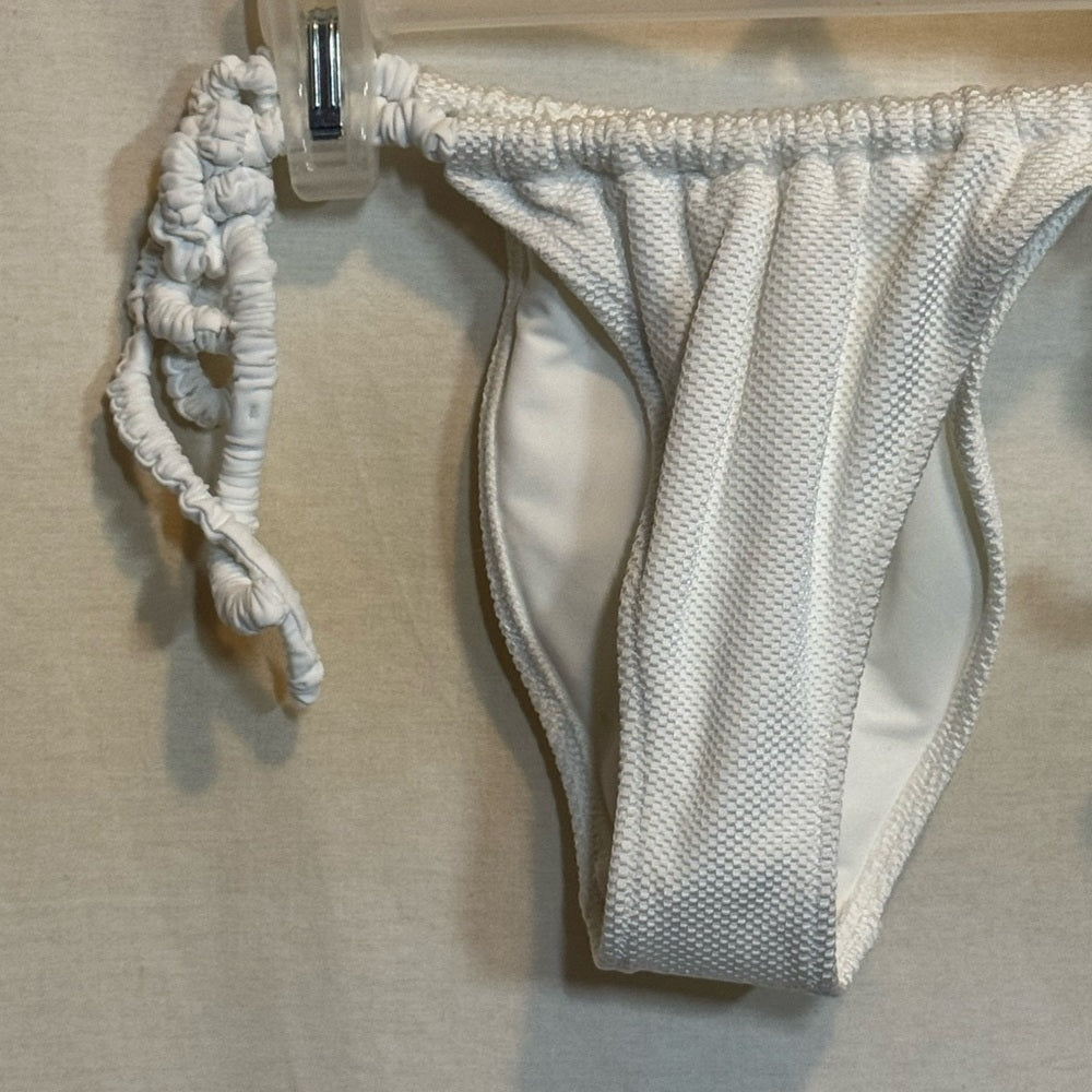 Aerie NWT Cheekiest Side Tie‎ White Summer Swim Bikini Bottoms Size S (Copy)
