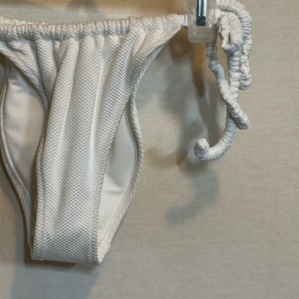Aerie NWT Cheekiest Side Tie‎ White Summer Swim Bikini Bottoms Size S (Copy)