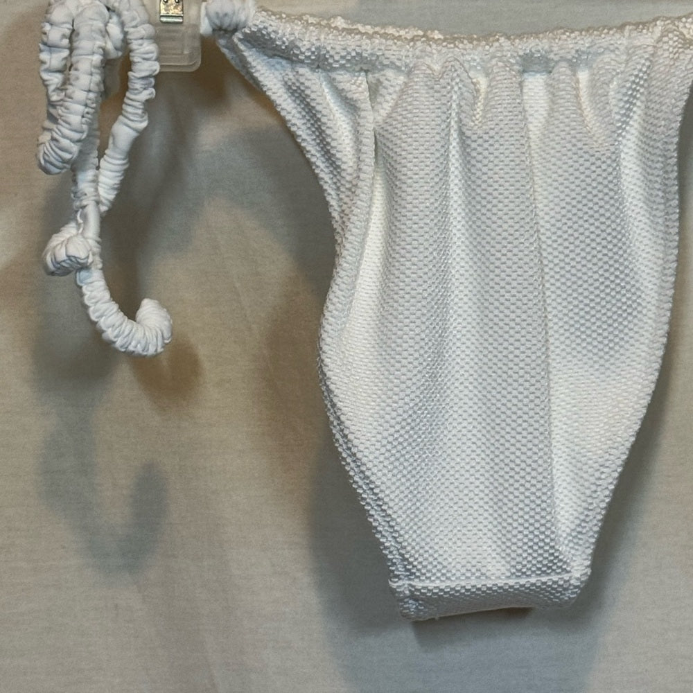 Aerie NWT Cheekiest Side Tie‎ White Summer Swim Bikini Bottoms Size S (Copy)