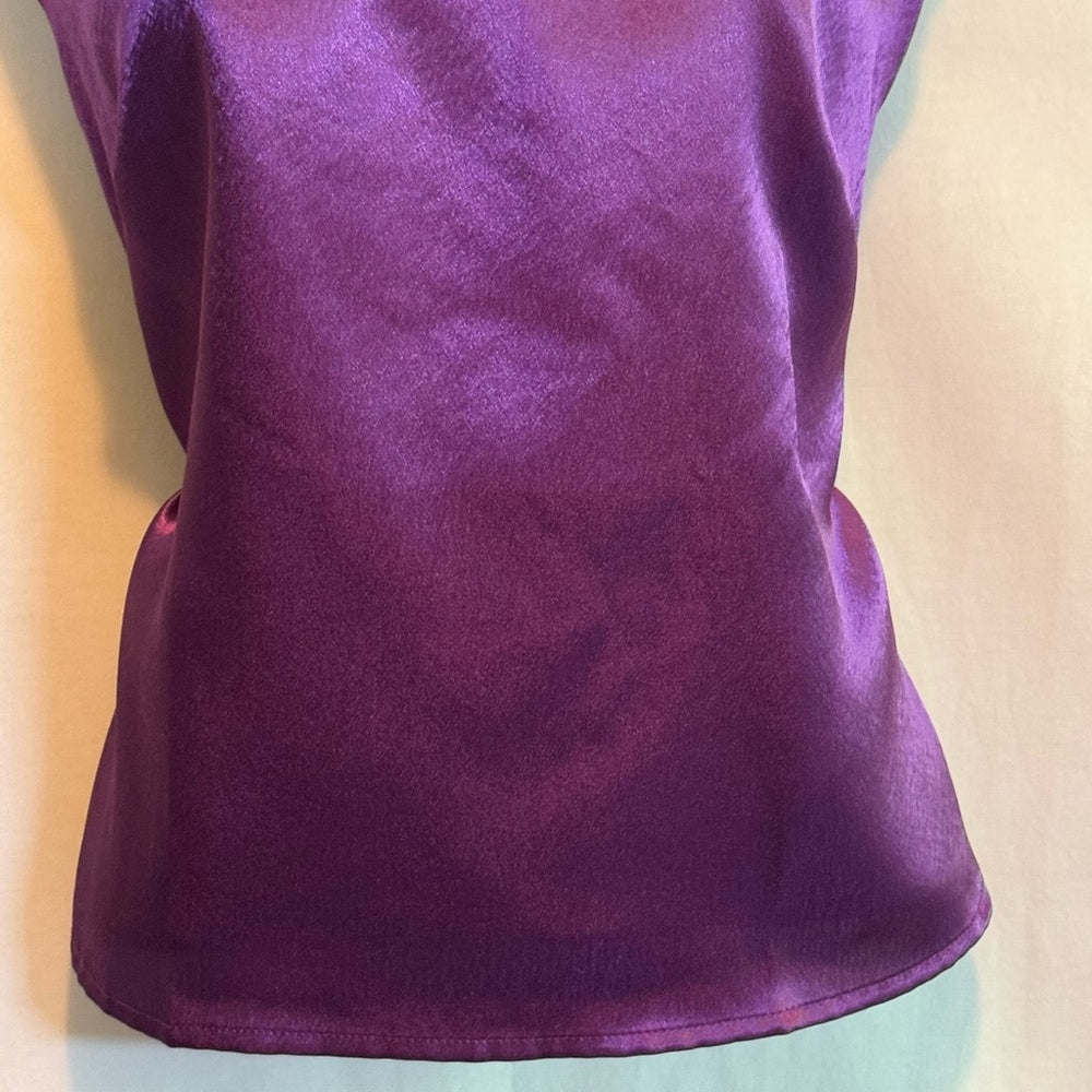 Danny & Nicole Purple Sleeveless Summer Blouse Size 12
