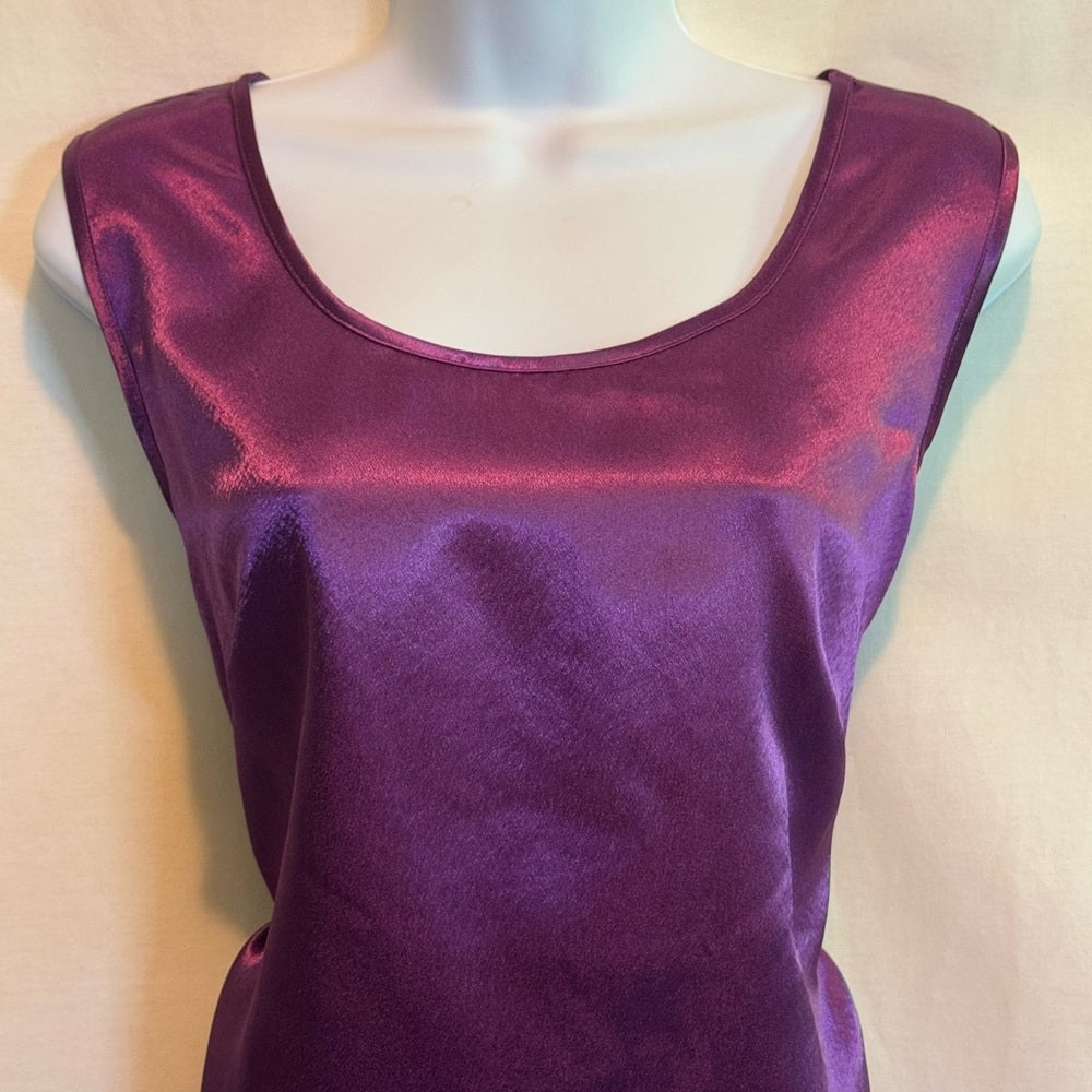Danny & Nicole Purple Sleeveless Summer Blouse Size 12