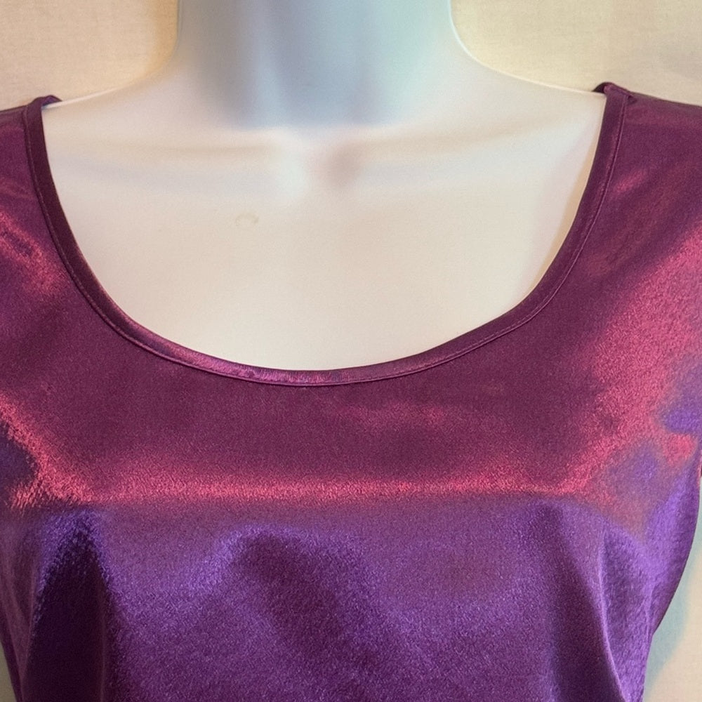 Danny & Nicole Purple Sleeveless Summer Blouse Size 12