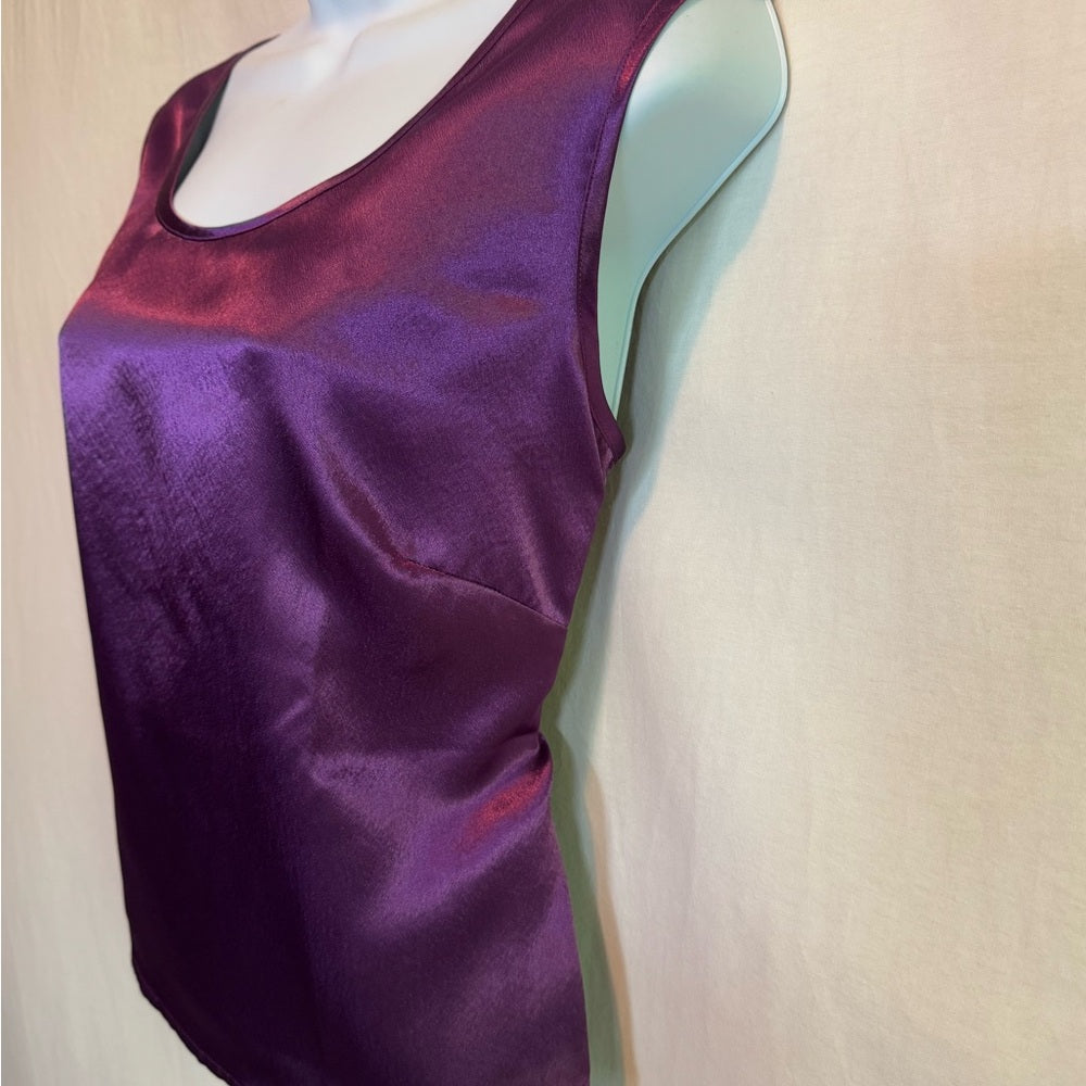Danny & Nicole Purple Sleeveless Summer Blouse Size 12