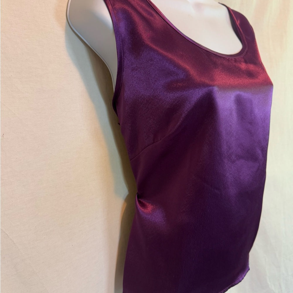 Danny & Nicole Purple Sleeveless Summer Blouse Size 12
