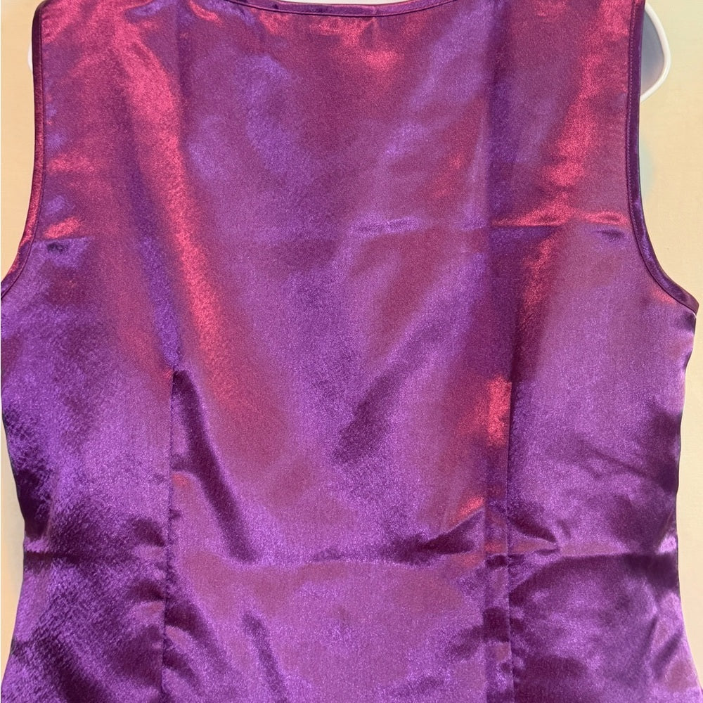 Danny & Nicole Purple Sleeveless Summer Blouse Size 12