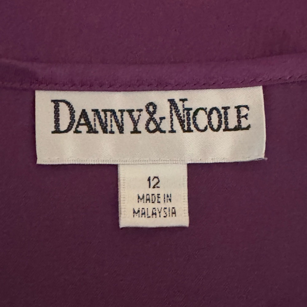 Danny & Nicole Purple Sleeveless Summer Blouse Size 12