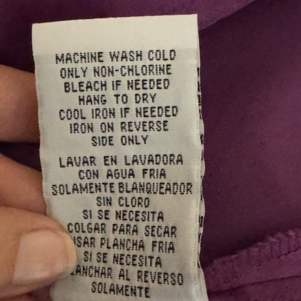 Danny & Nicole Purple Sleeveless Summer Blouse Size 12
