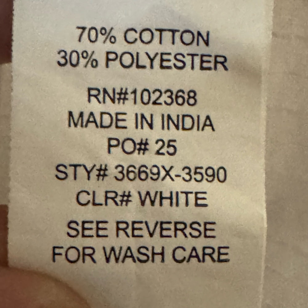 Club Z Collection White Pleated V-Neck Button Front Blouse Size 1X