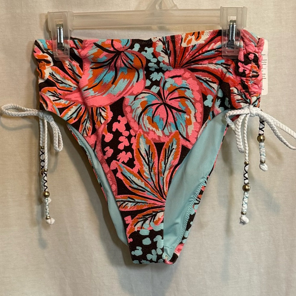 Aerie NWT High Cut Cheeky Pink & Blue‎ Bikini Bottoms Size S