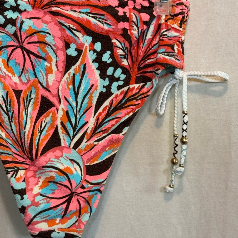 Aerie NWT High Cut Cheeky Pink & Blue‎ Bikini Bottoms Size S