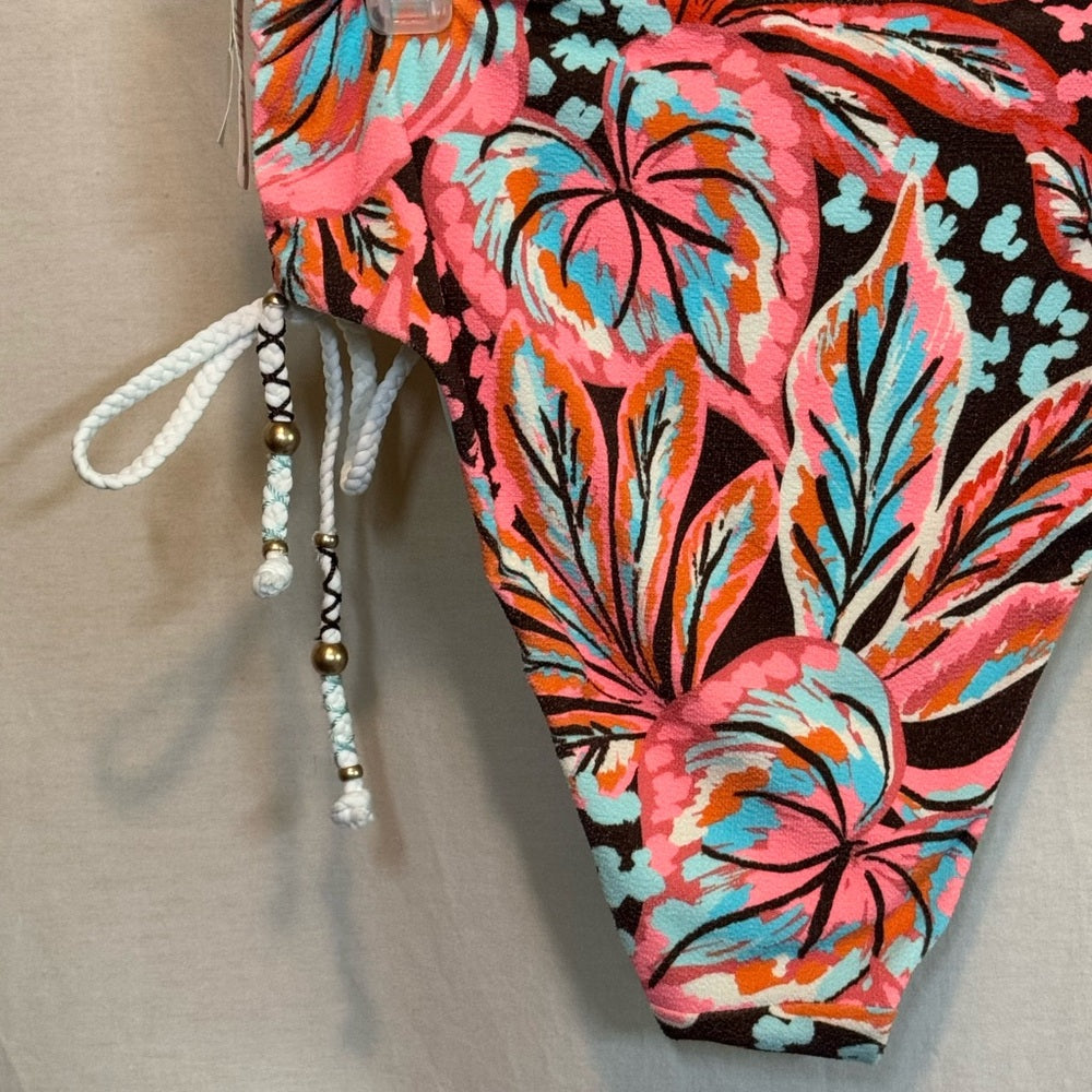 Aerie NWT High Cut Cheeky Pink & Blue‎ Bikini Bottoms Size S
