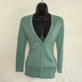 Green V-neck Long Sleeve Cardigan Sweater Size XS