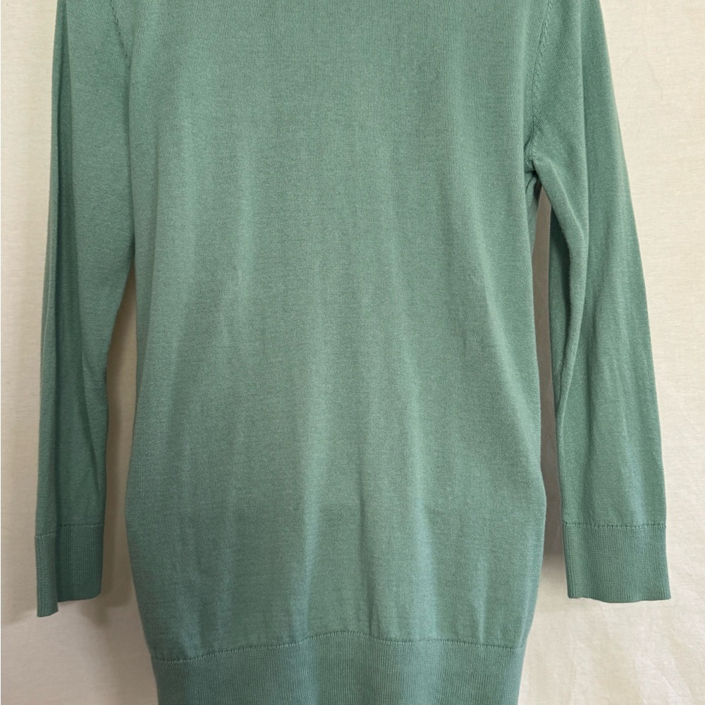 Green V-neck Long Sleeve Cardigan Sweater Size XS