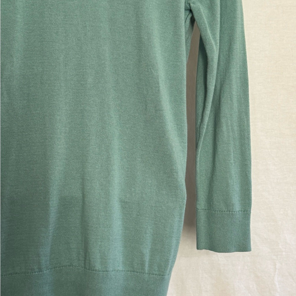Green V-neck Long Sleeve Cardigan Sweater Size XS