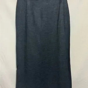 B-274 Requirements Vintage Gray‎ Embroidered 2 Piece Sweater Maxi Skirt Set Sz L