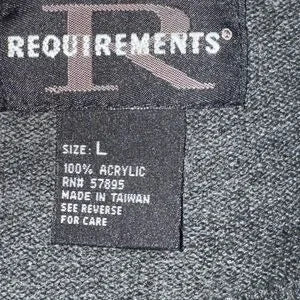 B-274 Requirements Vintage Gray‎ Embroidered 2 Piece Sweater Maxi Skirt Set Sz L