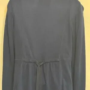B-220 Free People Blue 100% Cotton Long Sleeve Suit Jacket Size 4‎
