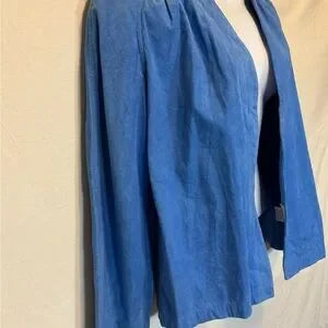 B-52 Adolph Schuman‎ for Lilli Ann NWT Vintage Blue Ultra Suede Lined Blazer
