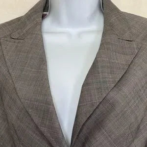 B-48‎ Anne Klein Gray 100% Wool Blazer Suit Jacket Size 4P