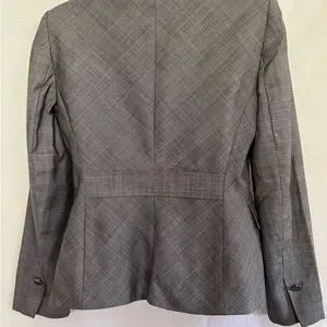B-48‎ Anne Klein Gray 100% Wool Blazer Suit Jacket Size 4P
