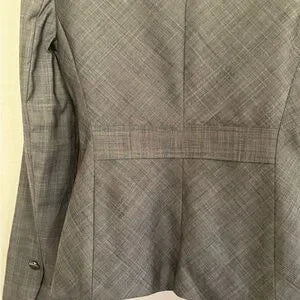 B-48‎ Anne Klein Gray 100% Wool Blazer Suit Jacket Size 4P