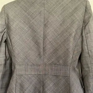 B-48‎ Anne Klein Gray 100% Wool Blazer Suit Jacket Size 4P
