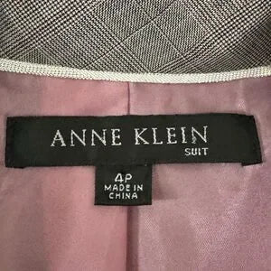 B-48‎ Anne Klein Gray 100% Wool Blazer Suit Jacket Size 4P