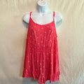 G-16 Torrid PLUS‎ SIZE 2X Pink & White Tiered Sleeveless Summer Tank Top