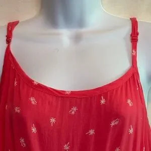 G-16 Torrid PLUS‎ SIZE 2X Pink & White Tiered Sleeveless Summer Tank Top