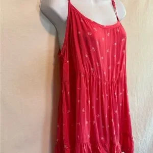 G-16 Torrid PLUS‎ SIZE 2X Pink & White Tiered Sleeveless Summer Tank Top