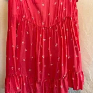 G-16 Torrid PLUS‎ SIZE 2X Pink & White Tiered Sleeveless Summer Tank Top