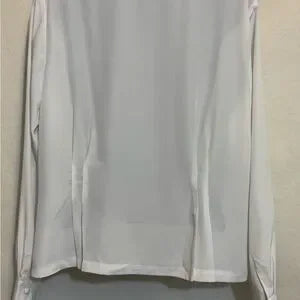D-59 Anne Larson Vintage White Lace & Embroidered Long Sleeve Blouse Size MP‎
