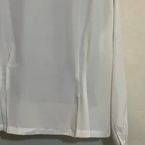 D-59 Anne Larson Vintage White Lace & Embroidered Long Sleeve Blouse Size MP‎