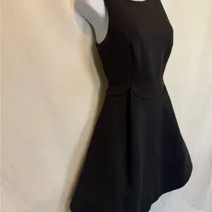 H-156 Keepsake Black Sleeveless MIDI Fit & Flare Summer Dress Size S‎