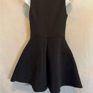 H-156 Keepsake Black Sleeveless MIDI Fit & Flare Summer Dress Size S‎