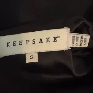 H-156 Keepsake Black Sleeveless MIDI Fit & Flare Summer Dress Size S‎