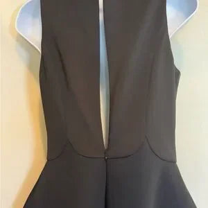 H-156 Keepsake Black Sleeveless MIDI Fit & Flare Summer Dress Size S‎